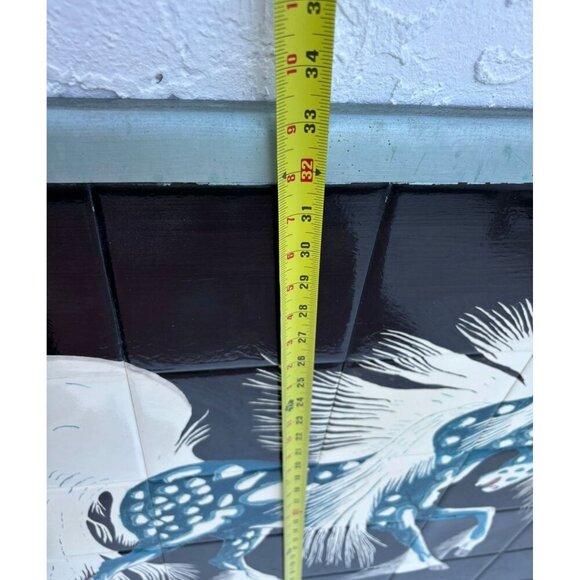 Spirit Horse Serigraph Tile Art Work Artist A M Henry 68 The Action Horse Series - Picture 11 of 13